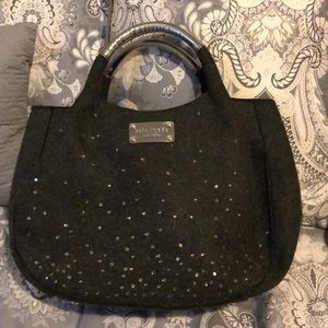 Kate Spade Tote. Charcoal Grey with crystal bling.
